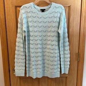 Metaphor - Light Turquoise Blue Long Sweater - Size Large
